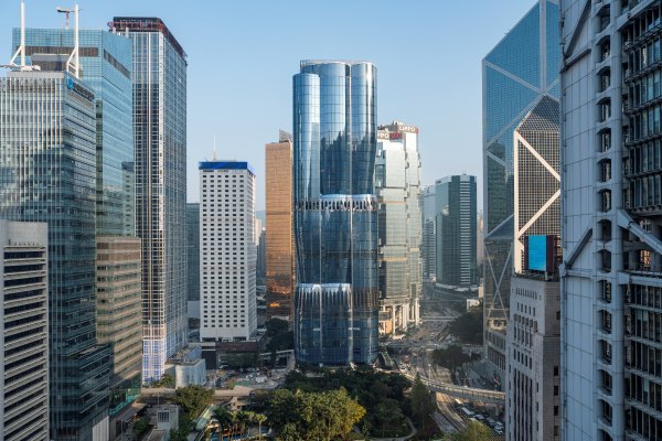 The Henderson among the towers of Central, Hong Kong